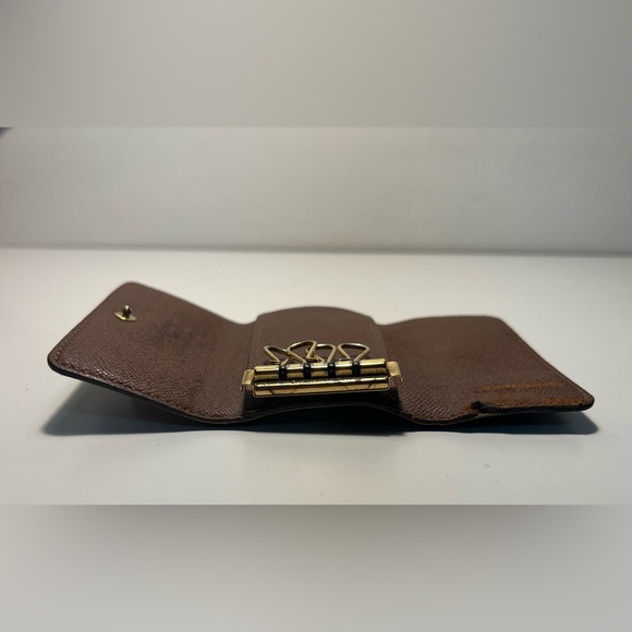 Louis Vuitton LV Coated Canvas Monogram Logo 3 Key Holder Wallet Cardholder - Picture 14 of 15